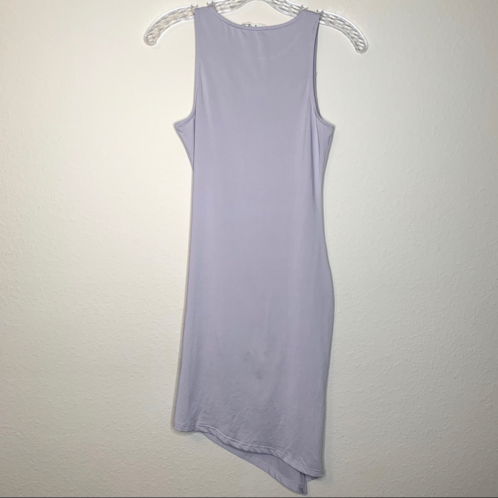 Bone Ruched Asymmetrical Bodycon Split Dress - Picture 6 of 8
